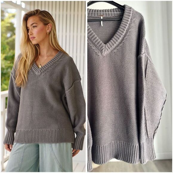 Free People Alli Oversized Chunky Heavy Sweater Medium - Picture 1 of 16